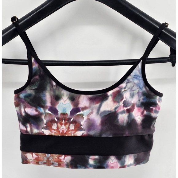 NWOT Beach Riot Eva Watercolor Longline Sports Bra Athletic‎ Crop Top Size Small - Picture 1 of 5